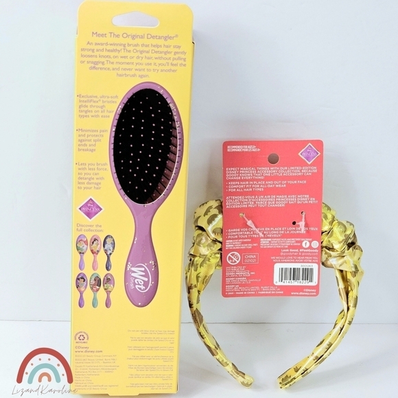 New! Disney Princess Tiana Wet Brush Goody Tiara Crown Headband Detangler Set - Picture 4 of 10